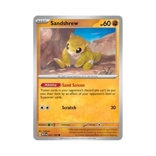 Pokemon TCG Sandshrew C Scarlet & Violet 151 (English Ver.)