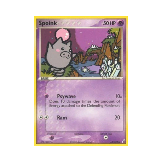 Pokemon TCG Spoink C EX Crystal Guardians (English Ver.)