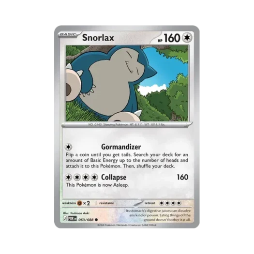 Pokemon TCG Snorlax C Perfect Order (English Ver.)