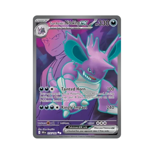 포켓몬 TCG 로켓단의 니드킹 ex UR 데스티니드 라이벌스 (영문판)