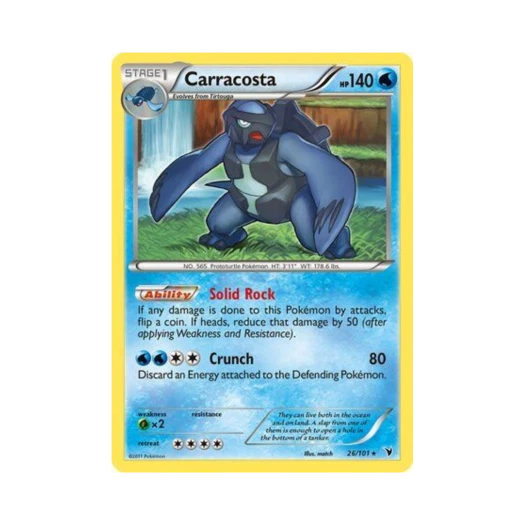 Pokemon TCG Carracosta R Noble Victories (English Ver.)