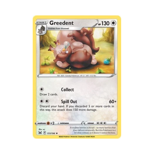 Pokemon TCG Greedent R Lost Origin (English Ver.)