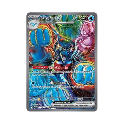 포켓몬 TCG 돌핀맨 ex SIR 프리즈매틱 에볼루션즈 (영문판)