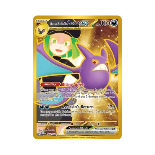 포켓몬 TCG 로켓단의 크로뱃 ex HR 데스티니드 라이벌스 (영문판)