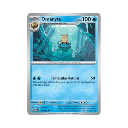 Pokemon TCG Omanyte U Scarlet & Violet 151 (English Ver.)