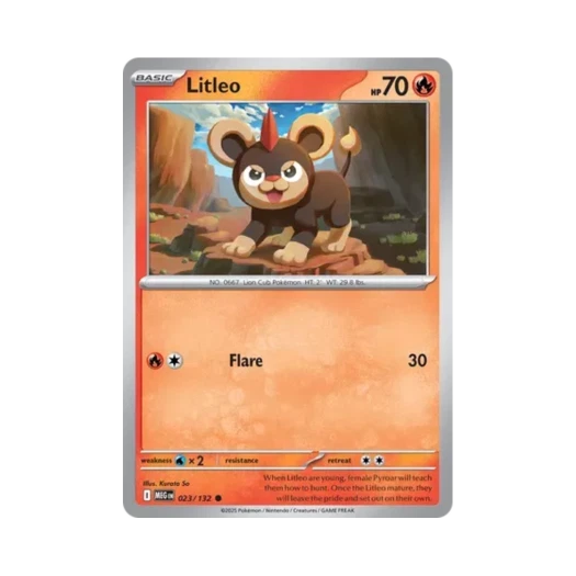 Pokemon TCG Litleo C Mega Evolution (English Ver.)