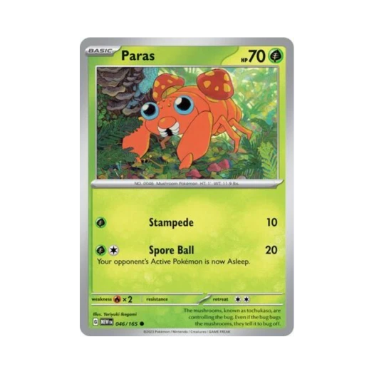 Pokemon TCG Paras C Scarlet & Violet 151 (English Ver.)