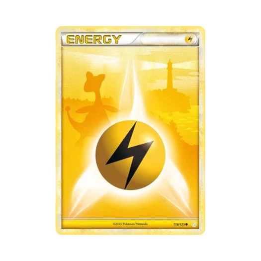 포켓몬 TCG 기본 번개 에너지 C 하트골드 & 소울실버 (영문판)