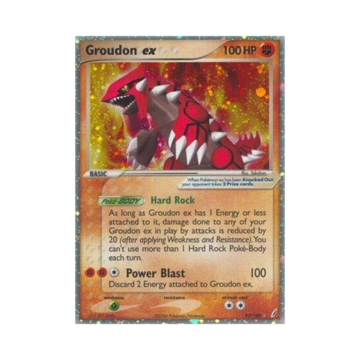 Pokemon TCG Groudon ex RHe EX Crystal Guardians (English Ver.)