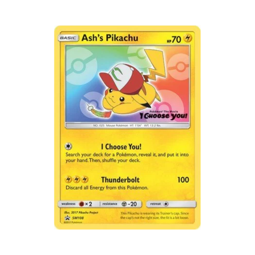 Pokemon TCG Ash's Pikachu P Sun & Moon Promos (English Ver.)