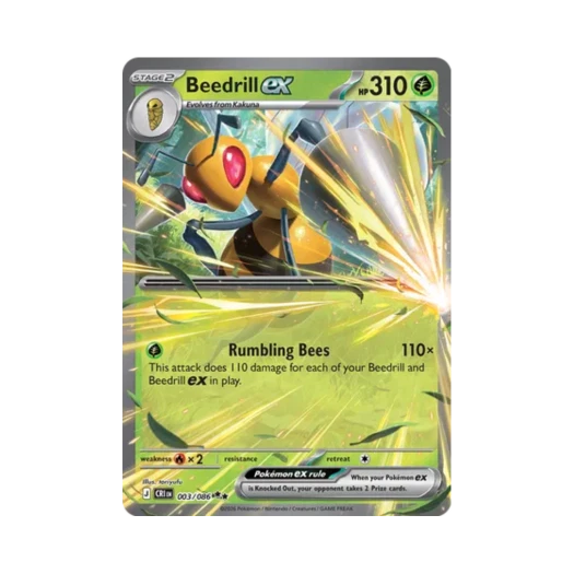 포켓몬 TCG 독침붕 ex RR 카오스 라이징 (영문판)