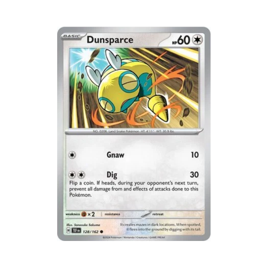 Pokemon TCG Dunsparce C Temporal Forces (English Ver.)