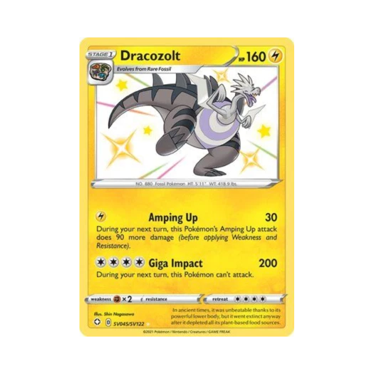Pokemon TCG Dracozolt RS Shining Fates (English Ver.)