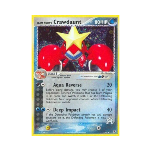 포켓몬 TCG 아쿠아단의 가재장군 RH EX 마그마단 vs 아쿠아단 (영문판)