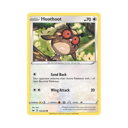 Pokemon TCG Hoothoot C Sword & Shield (English Ver.)