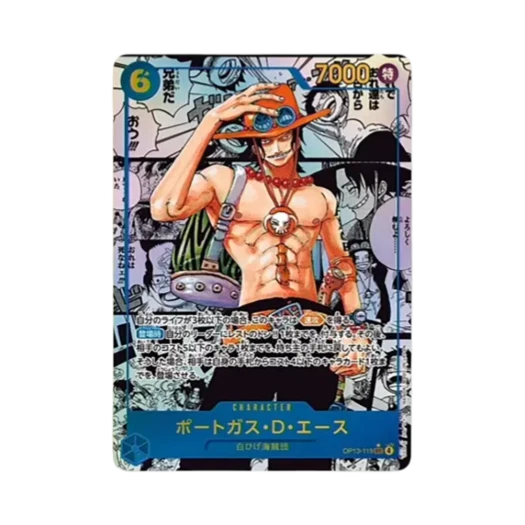 One Piece TCG Portgas D. Ace Manga Parallel SEC-SP OP13-119 Booster Pack Carrying on His Will (Japanese Ver.)