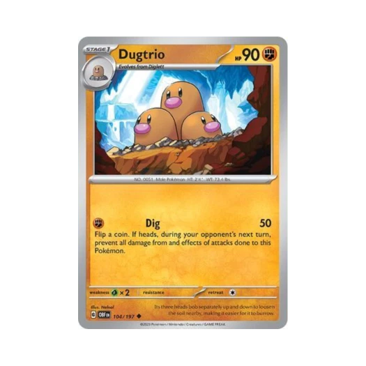 포켓몬 TCG 닥트리오 U 옵시디언 플레임즈 (영문판) 카드 이미지