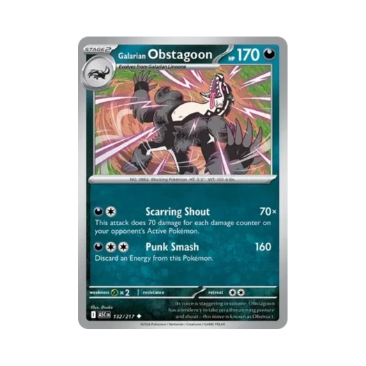 포켓몬 TCG 가라르 가로막구리 U 메가 에볼루션 어센드 히어로즈 (영문판)