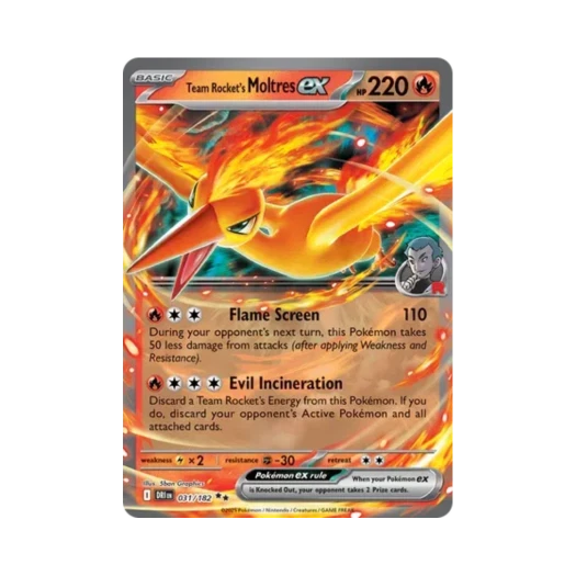 포켓몬 TCG 로켓단의 파이어 ex DR 데스티니드 라이벌스 (영문판)