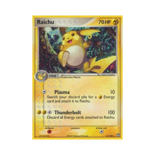 Pokemon TCG Raichu RH EX Power Keepers (English Ver.)