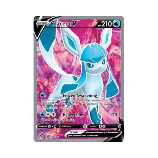 포켓몬 TCG 글레이시아 V RU 이볼빙 스카이즈 (영문판)
