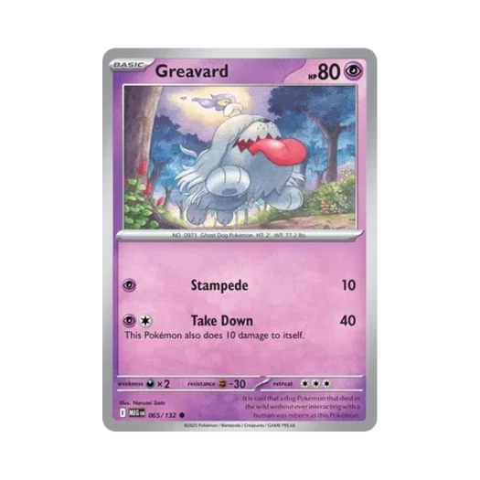 Pokemon TCG Greavard C Mega Evolution (English Ver.)