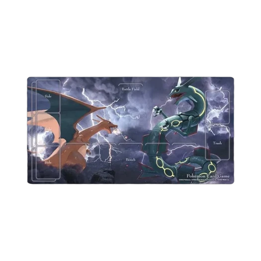 Pokemon TCG Card Game Rubber Playmat Charizard Vs Rayquaza