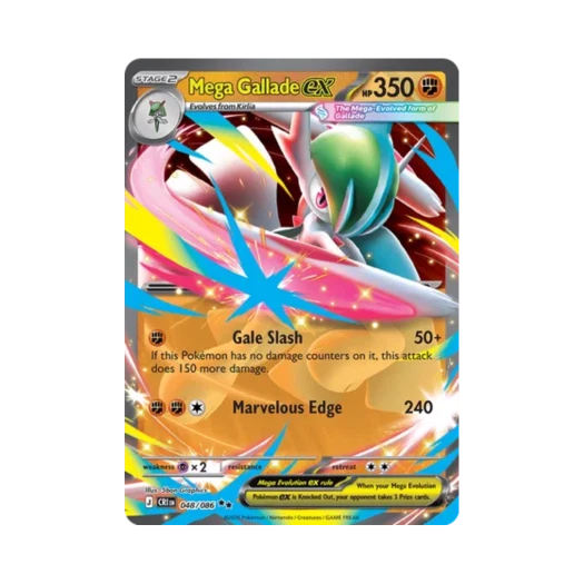 포켓몬 TCG 메가 엘레이드 ex RR 카오스 라이징 (영문판)