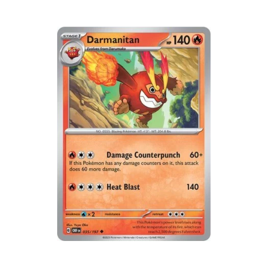 포켓몬 TCG 불비달마 U 옵시디언 플레임즈 (영문판) 카드 이미지