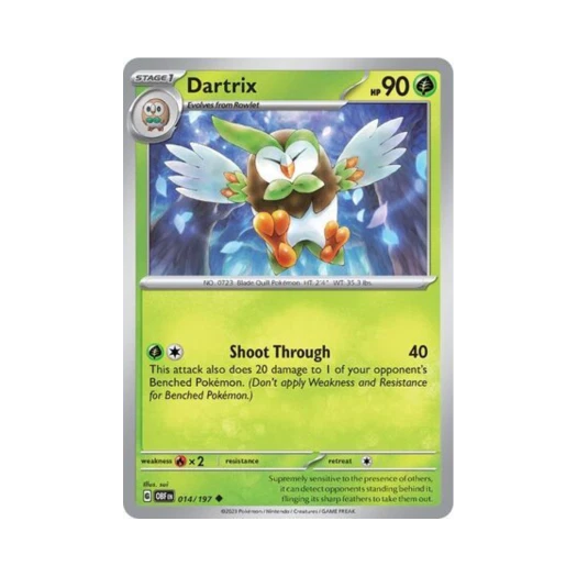Pokemon TCG Dartrix U Obsidian Flames (English Ver.)