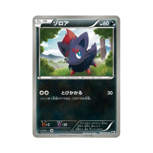 Pokemon TCG Zorua C White Collection 1st Edition (Japanese Ver.)