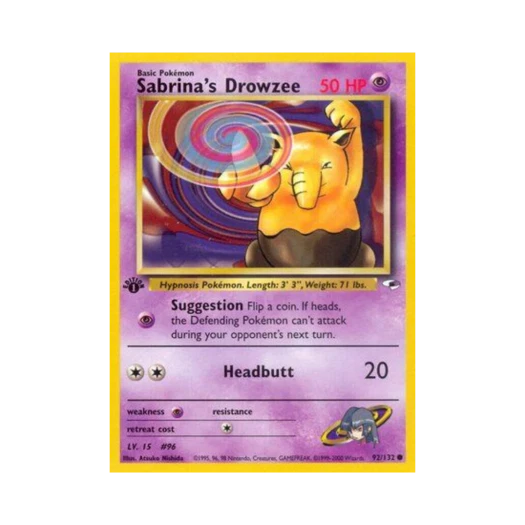 Pokemon TCG Sabrina's Drowzee C Gym Heroes (English Ver.)