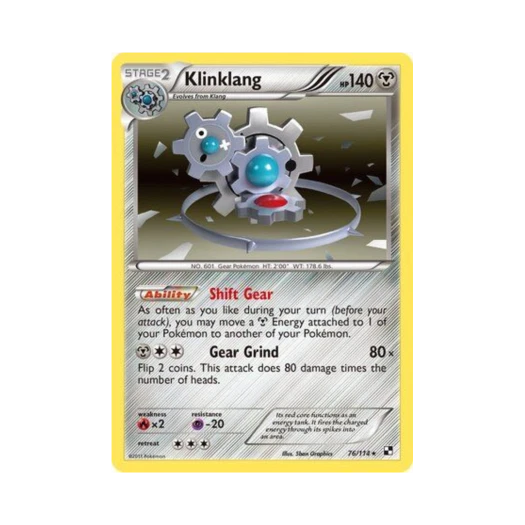 Pokemon TCG Klinklang RH Black & White (English Ver.)