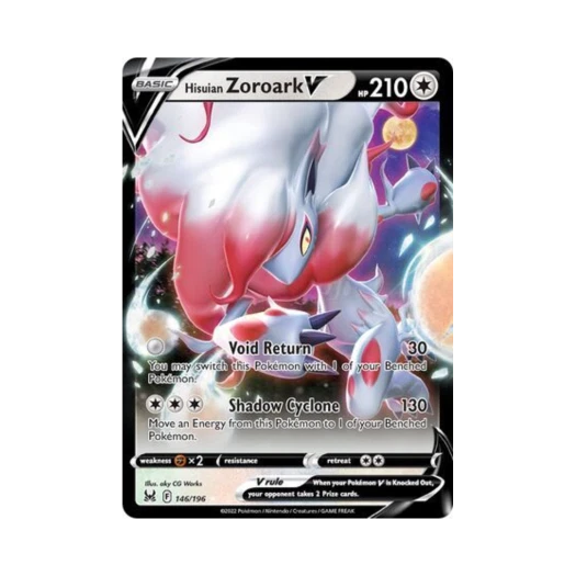 Pokemon TCG Hisuian Zoroark V HRV Lost Origin (English Ver.)
