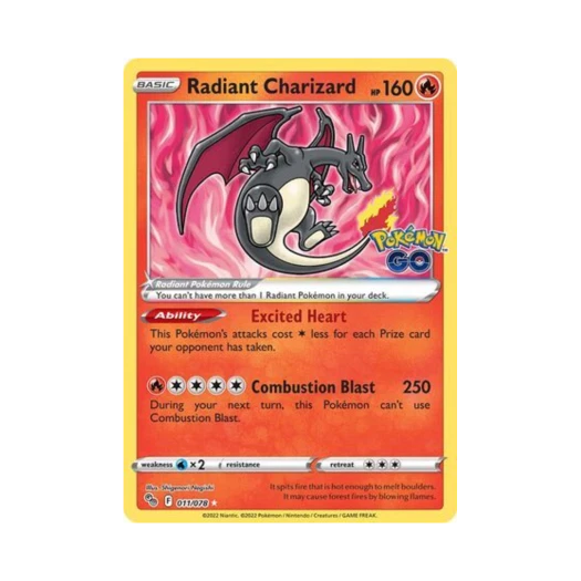 Pokemon TCG Radiant Charizard RR Pokemon GO (English Ver.)
