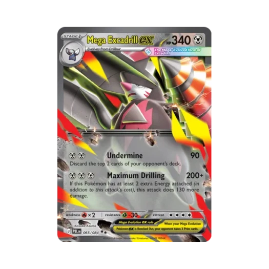 포켓몬 TCG 메가 몰드류 ex RR 피치 블랙 (영문판)