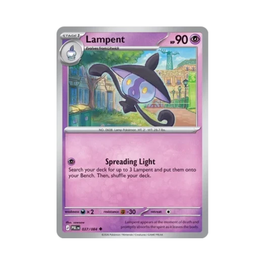 Pokemon TCG Lampent U Pitch Black (English Ver.)