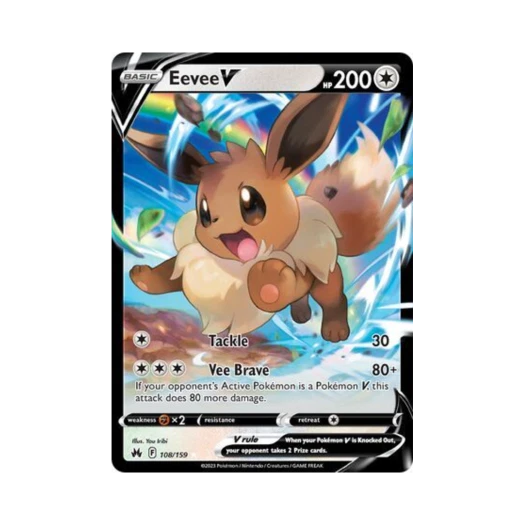 포켓몬 TCG 이브이 V R 크라운 제니스 (영문판)