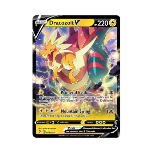 Pokemon TCG Dracozolt V HRV Evolving Skies (English Ver.)