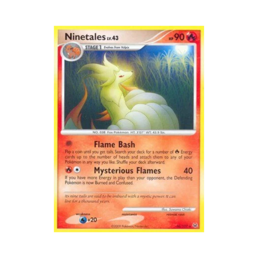 포켓몬 TCG 나인테일 R 플래티넘 (영문판)
