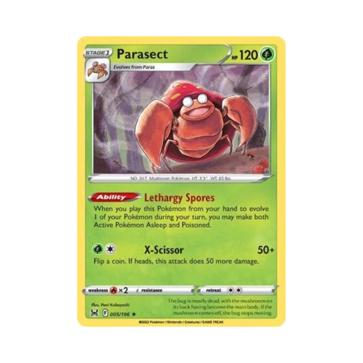 Pokemon TCG Parasect R Lost Origin (English Ver.)