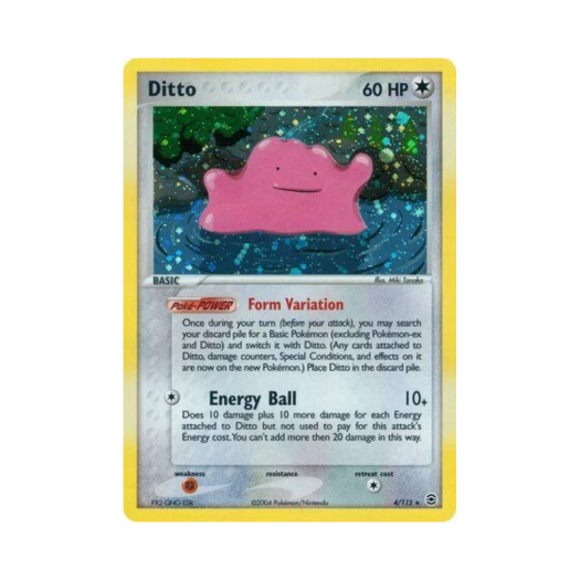 포켓몬 TCG 메타몽 RH EX 파이어레드 & 리프그린 (영문판)