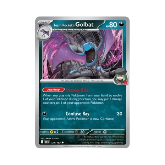 Pokemon TCG Team Rocket's Golbat U Destined Rivals (English Ver.)