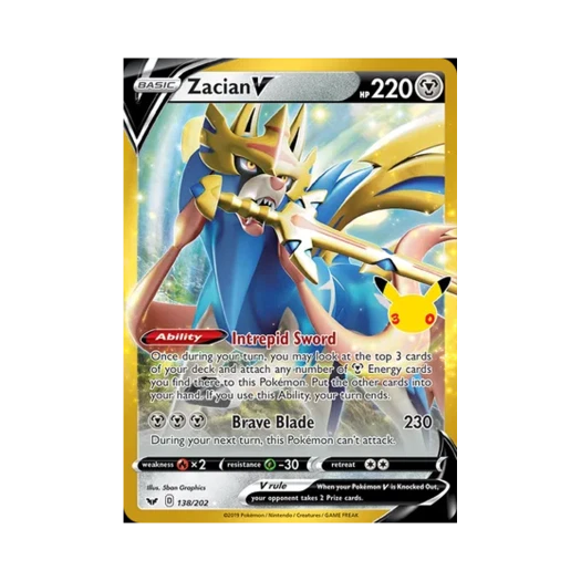 Pokemon TCG Zacian V HRV 30th Celebration Classic Collection (English Ver.)