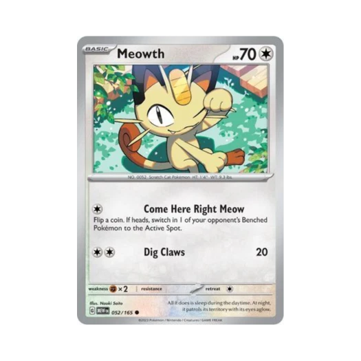 Pokemon TCG Meowth C Scarlet & Violet 151 (English Ver.)
