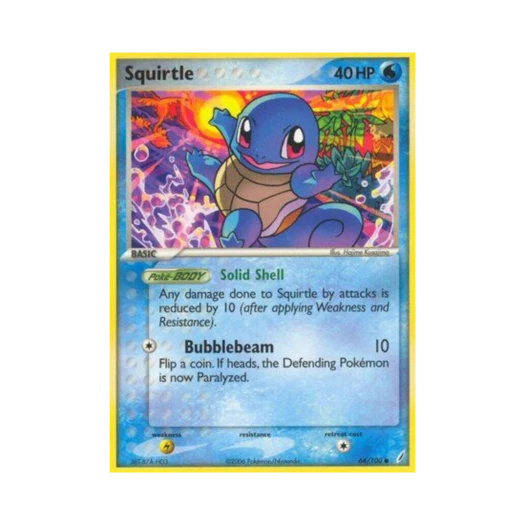 Pokemon TCG Squirtle C EX Crystal Guardians (English Ver.)