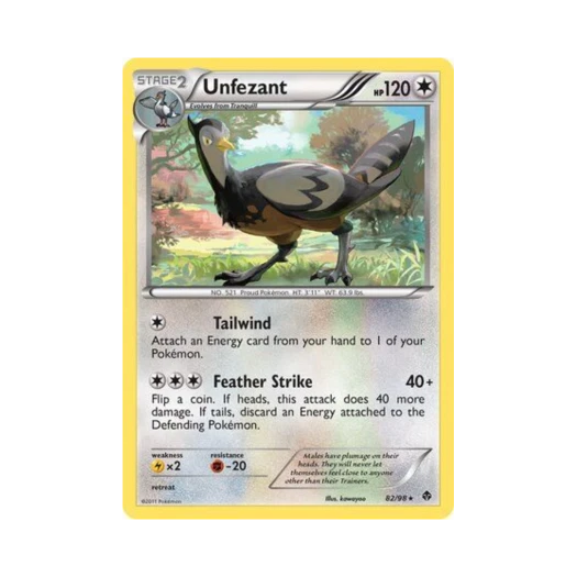 Pokemon TCG Unfezant R Emerging Powers (English Ver.)