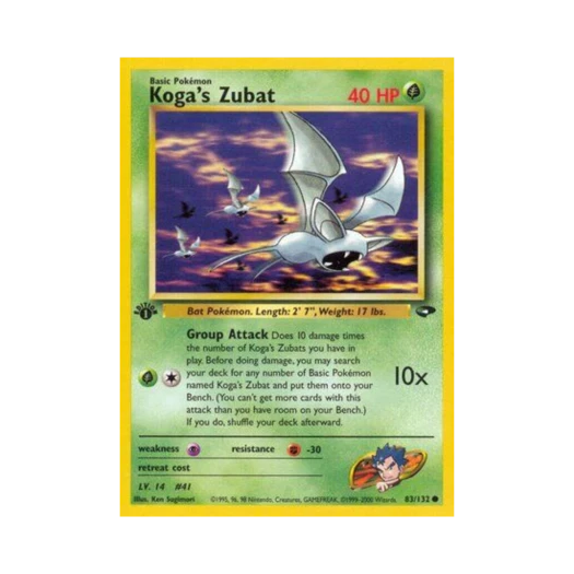포켓몬 TCG 독수의 주뱃 C 짐 첼린지 (영문판)