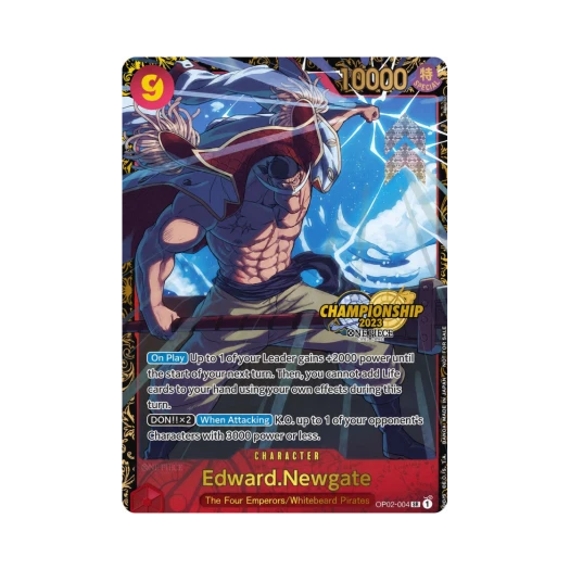 One Piece TCG Edward.Newgate SR OP02-004 Promotion Card Championship 2023 Offline Regional Top 16 (English Ver.)