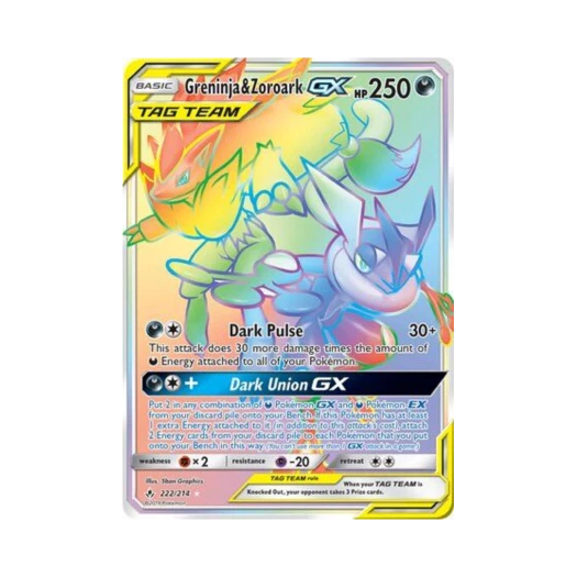 Pokemon TCG Greninja & Zoroark GX RR Unbroken Bonds (English Ver.)